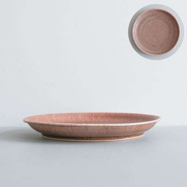 黒木泰等　あずき釉玉縁深皿　Φ22cm　H3cm