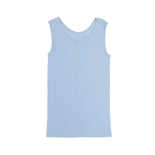 770144　オーガニックコットンシフォン タンクトップ　Ash Blue　送料無料