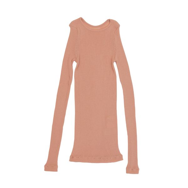 780147　ウールシフォンリブ　ロングスリーブ　Pink　送料無料