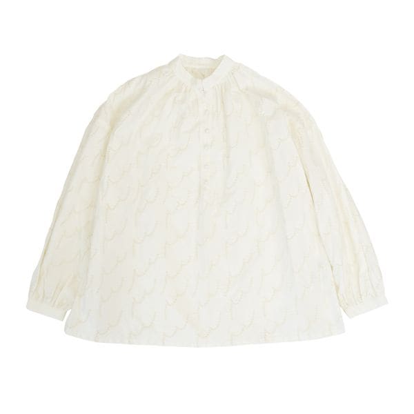 kijinokanosei ギャザーブラウス　“Fractal”　WH　送料無料