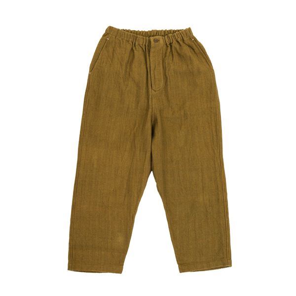 GUPTIHA　 TEORI Cotton Herringbone  Easy Taper　Khaki Brown　送料無料