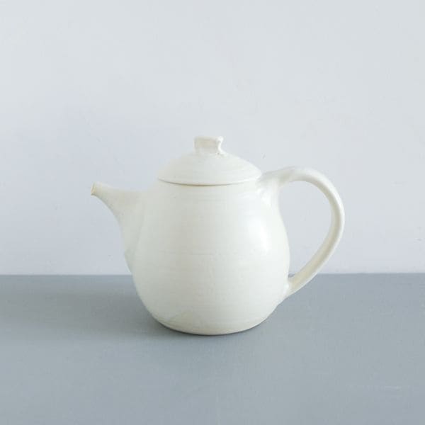 馬場勝文　耐熱ポット　白