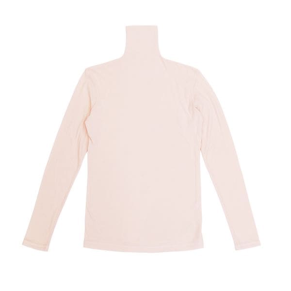 770065/770143　オーガニックコットンシフォン ハイネックロングスリーブ　Pale Pink