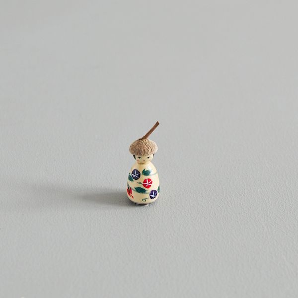 どんぐりこけし　朝顔　Model・AS-A　身長2.5cm