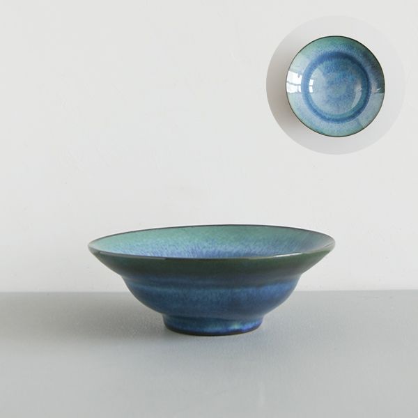 上國料正記　スープボウル　青　H6㎝