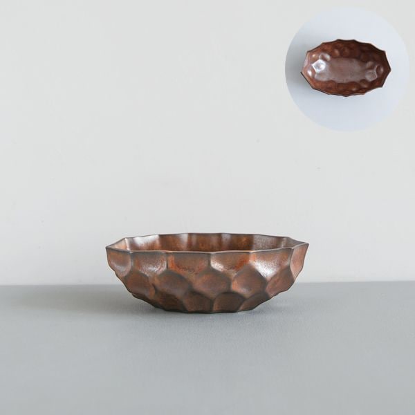 上國料正記　楕円鉢　小　ブロンズ　Model・B　9×15ｃｍ