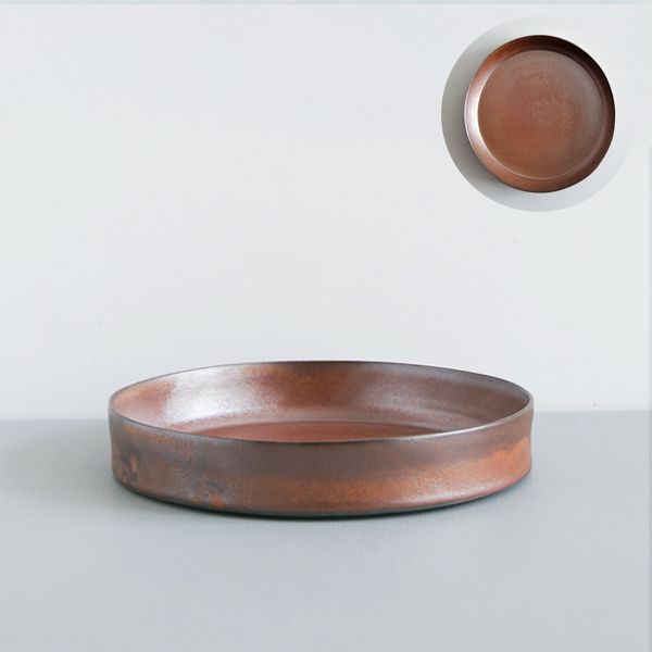 上國料正記　ドラ鉢　中　ブロンズ　Φ20cm　