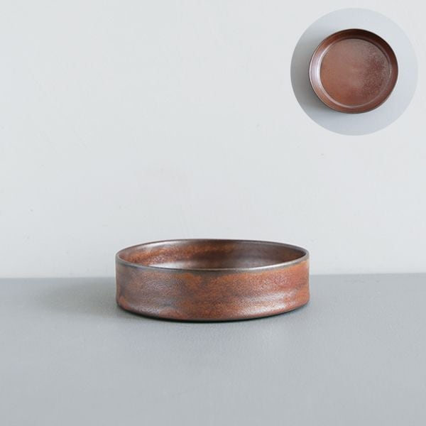 上國料正記　ドラ鉢　小　ブロンズ　Φ13cm　