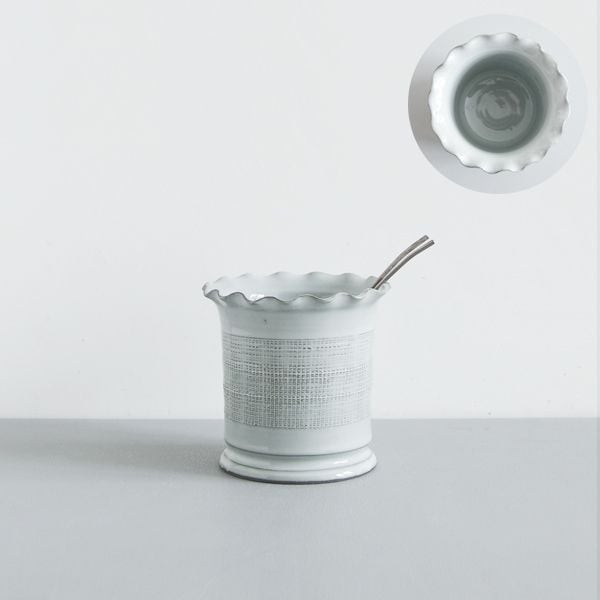 上國料正記　輪花ポット　Φ12ｃｍ　H11ｃｍ