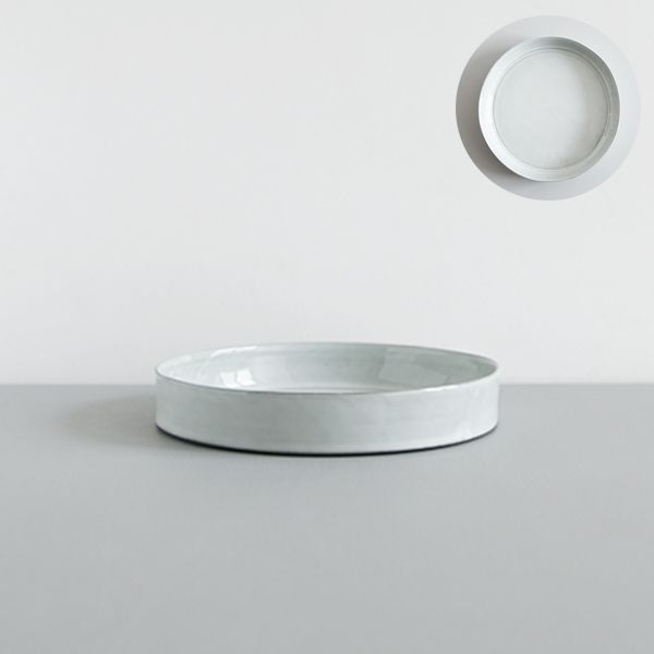 上國料正記　ドラ鉢　中　白　φ20ｃｍ