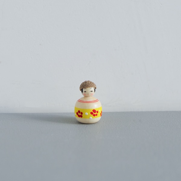 どんぐりこけし　雪だるま　No.YD-A-Y　身長2.5ｃｍ