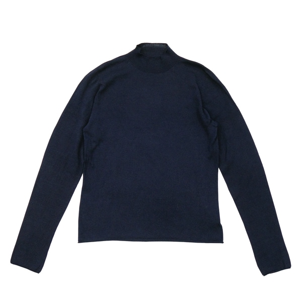 780169　コットンシルクシフォン　ハーフネックロングスリーブ（全2色）