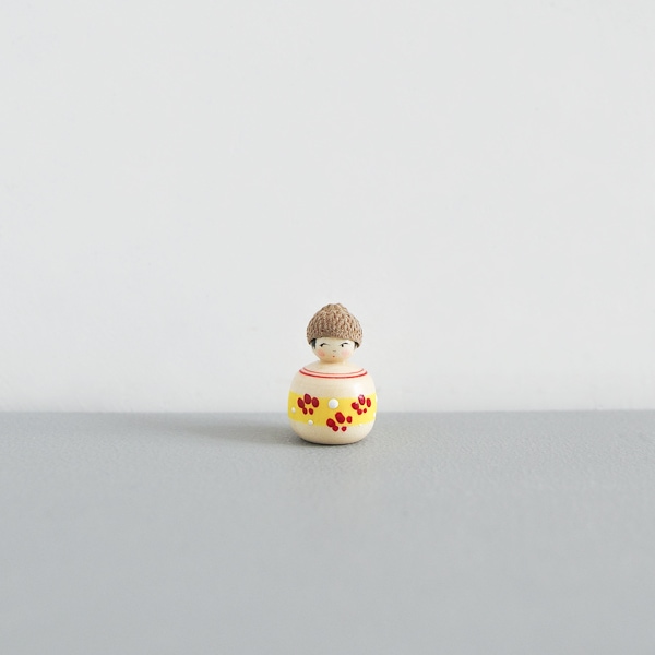 どんぐりこけし　雪だるま　No.YD-C　身長2ｃｍ