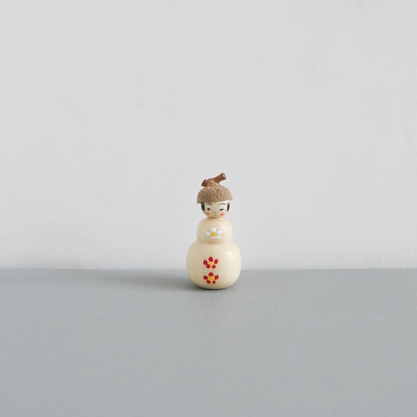 どんぐりこけし　雪だるま　No.YD-D　身長3ｃｍ