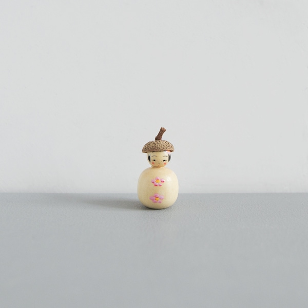 どんぐりこけし　雪だるま　No.YD-F　身長2.5ｃｍ