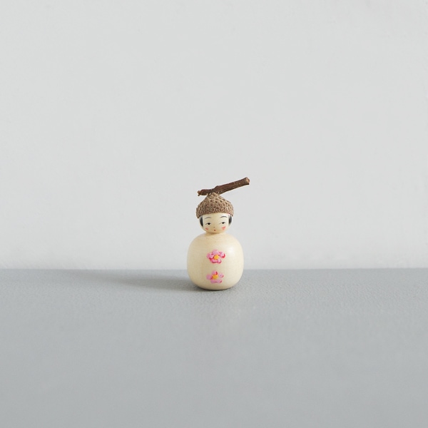 どんぐりこけし　雪だるま　No.YD-G　身長2.5ｃｍ
