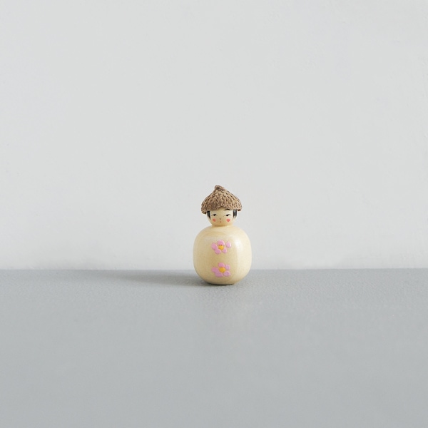 どんぐりこけし　雪だるま　No.YD-H　身長2.5ｃｍ