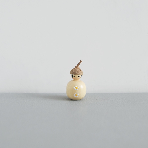 どんぐりこけし　雪だるま　No.YD-L　身長2.5ｃｍ