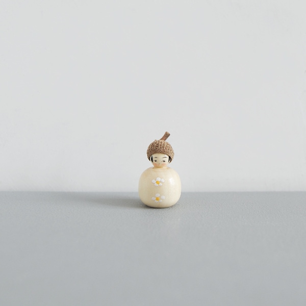 どんぐりこけし　雪だるま　No.YD-M　身長2.5ｃｍ