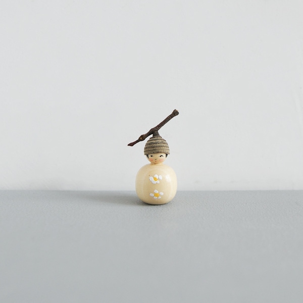 どんぐりこけし　雪だるま　No.YD-P　身長2.5ｃｍ