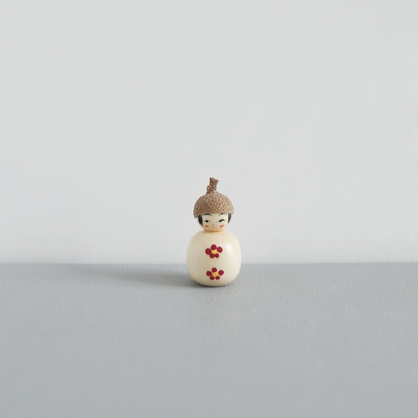 どんぐりこけし　雪だるま　No.YD-Q　身長2.5ｃｍ