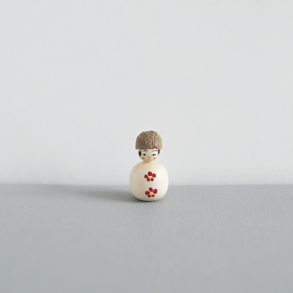 どんぐりこけし　雪だるま　No.YD-S　身長2.5ｃｍ