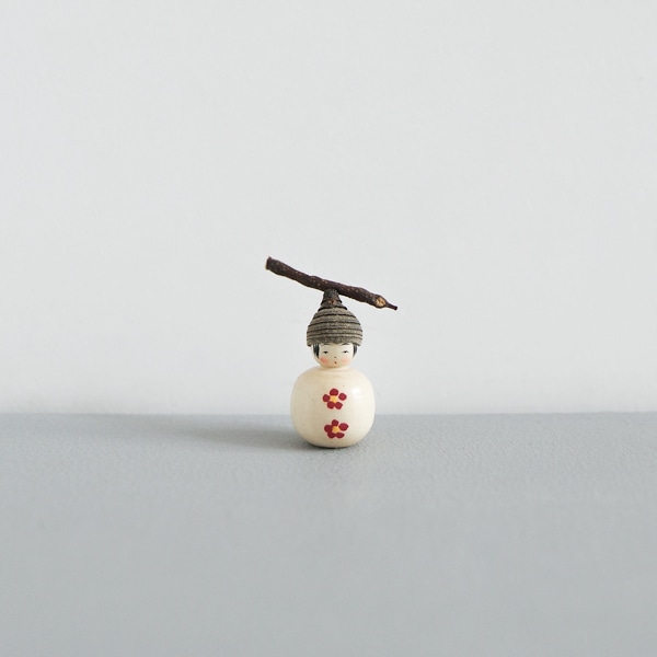 どんぐりこけし　雪だるま　No.YD-T　身長2ｃｍ