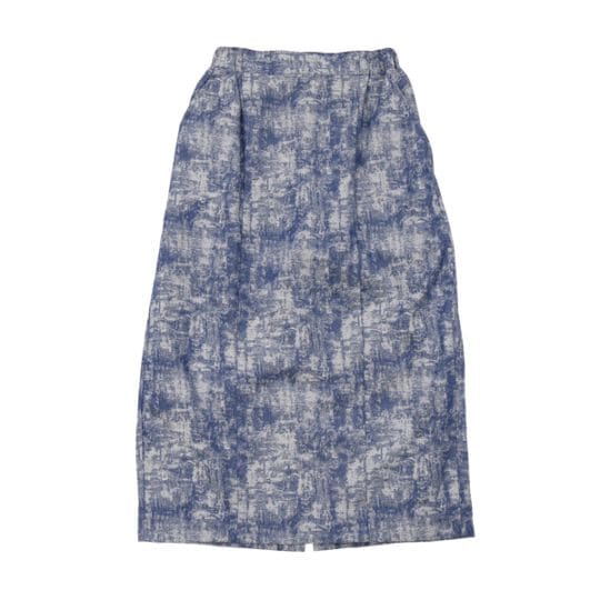 the last flower of the afternoon　藍色の靄 Slit skirt Blue　送料無料