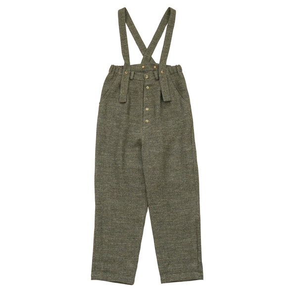 the last flower of the afternoon　私だけの名　Poet suspender trousers　Moss gray(苔灰）　送料無料