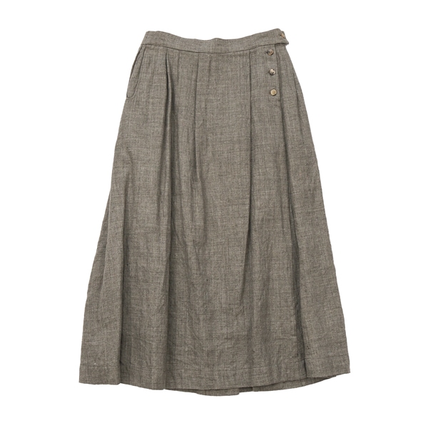 the last flower of the afternoon　路傍の月  farmer skirt stone gray(灰汁色)　送料無料
