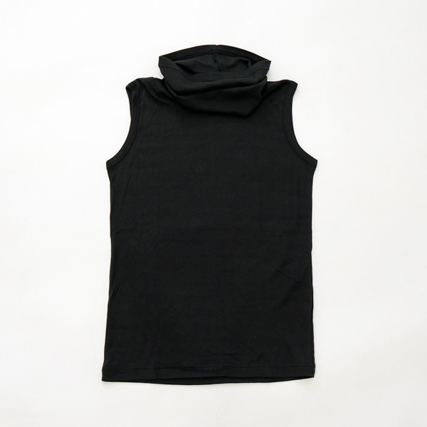 the last flower of the afternoon　sleeveless high-neck top　Black　送料無料