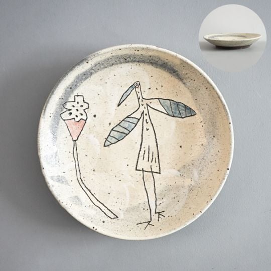 清水しおり｜8寸丸皿　Model・E