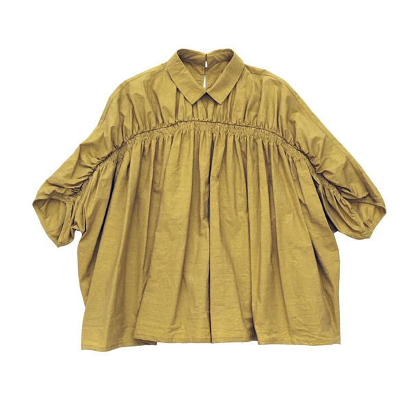 kijinokanosei ｜ シャーリングブラウス ｜ paper YW［送料無料］ 　