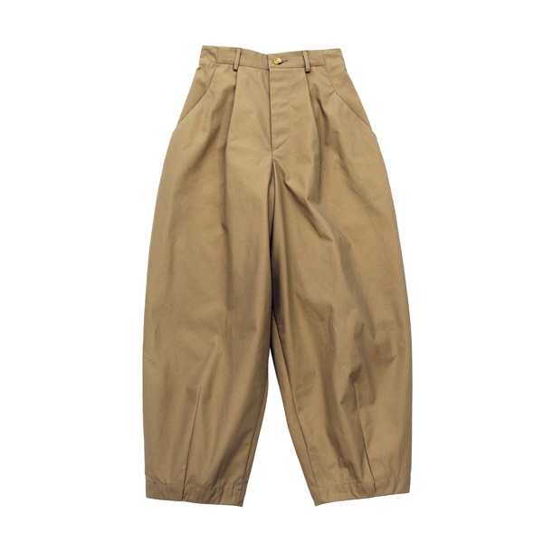 the last flower of the afternoon　⼀握の言葉　Wide tapered trousers 　 Beige　送料無料