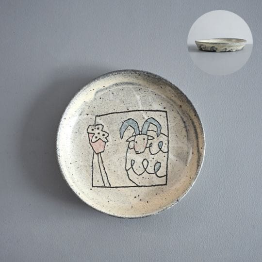 清水しおり｜5寸ドラ皿　Model・F　約 φ15cm