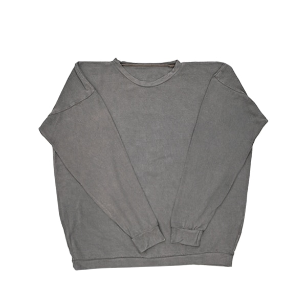 MITTAN ｜強撚絹紬糸ワイド長袖(T-42 ) ｜ 薄灰