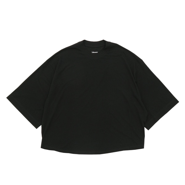 1dozen(イチダース）｜ペーパーコットン ビックスリーブTシャツ（770179）｜Black　