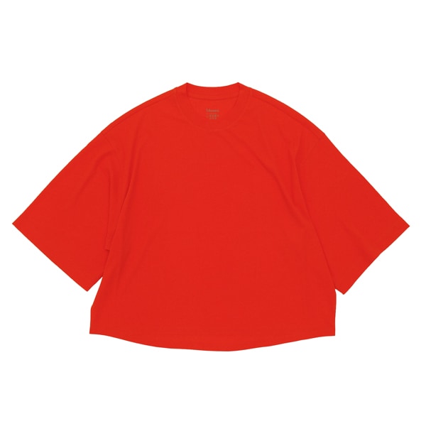 1dozen(イチダース）｜ペーパーコットン ビックスリーブTシャツ（770179）｜Blood Orange