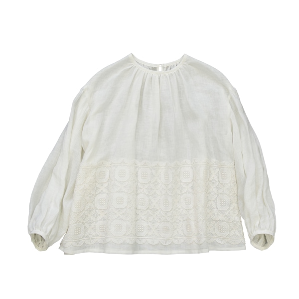 kijinokanosei ｜ ボリュームスリーブブラウス ｜ 庭園　teien　 White 　