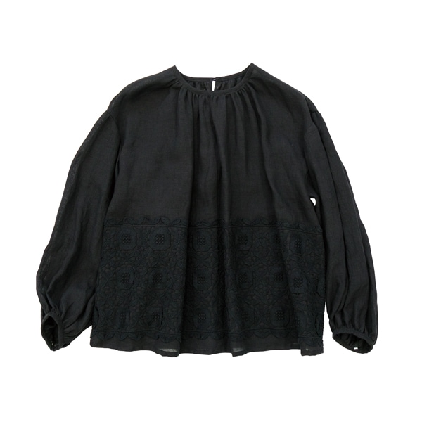 kijinokanosei ｜ ボリュームスリーブブラウス ｜ 庭園　teien　 Black 　