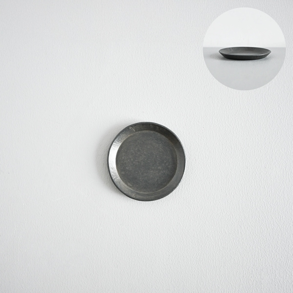 ふじい製作所｜漆と和紙 豆皿 グレー