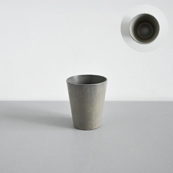 ふじい製作所｜漆と和紙　カップ　白　φ5.5cm　H7cm 