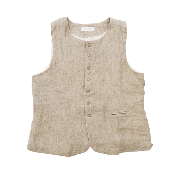 GUPTIHA ｜ TEOIR Linen Gaze｜ Gilet　Flax　