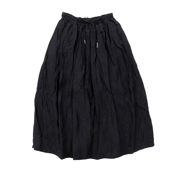 GUPTIHA ｜ TEOARI 60×60 Linen ｜Skirt　Black　