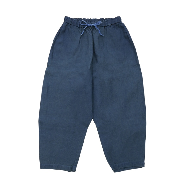 MITTAN ｜ 和紙大麻パンツ (PT-131C) ｜ 藍×胡桃