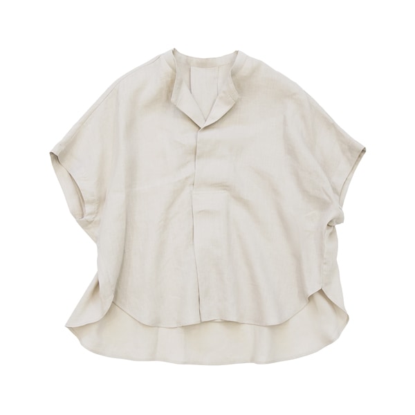 1dozen(イチダース）｜リネンオーバーブラウス（760157）｜  Greige