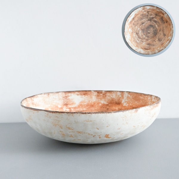 石原祥充｜サビ手大鉢（平）　φ30㎝（上部） / H8.5㎝