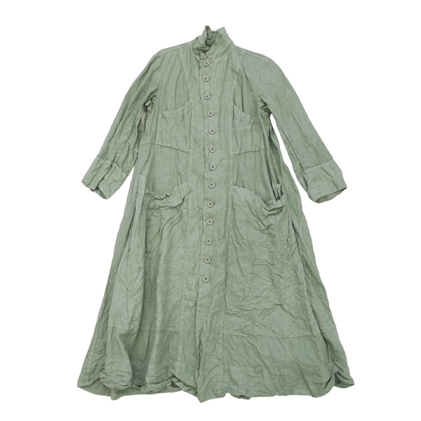 HALLELUJAH ｜ 彫刻家のローブコート ｜ Green Tea dye（緑茶染） 　　　