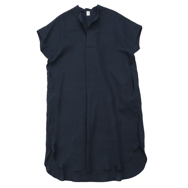 1dozen(イチダース）｜リネンロングシャツ（710139）｜  Navy（ネイビー）