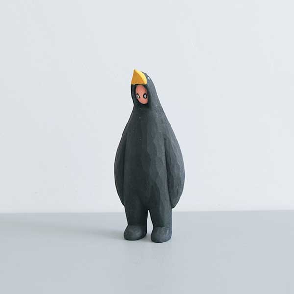 安彦年朗｜黒鳥人　4cm × 8cm 　H17cm